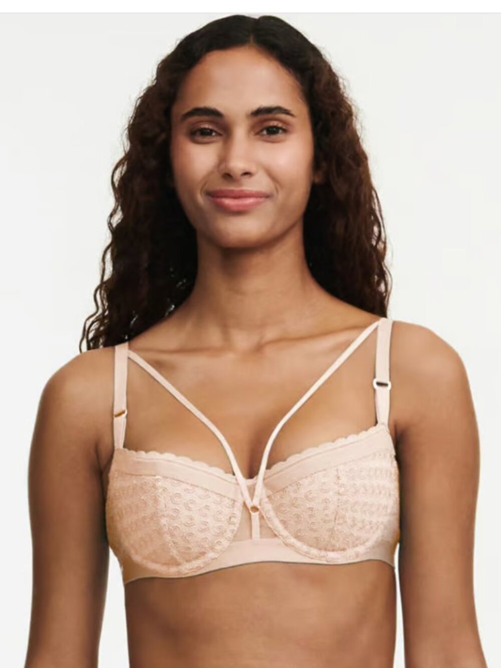 Monogram Unlined Demi Bra Nude Blush 32G